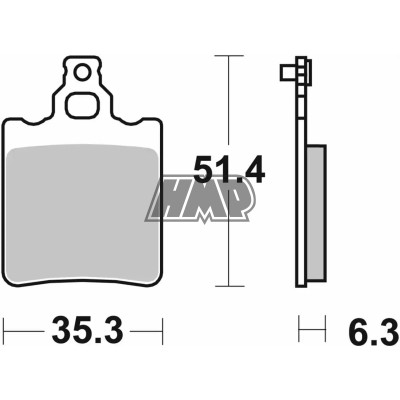 Pastilhas travão SACHS 50 LOTUS / APRILIA AF1 / ET / MX / PEGASO / RS / RX / TUAREG / CAGIVA / FANTIC / GARELLI / GILERA / JMC / KTM SX 65 / LAVARDA / MALAGUTI / MALANCA / ZUNDAPP KS / MORINI / 574HF - SBS